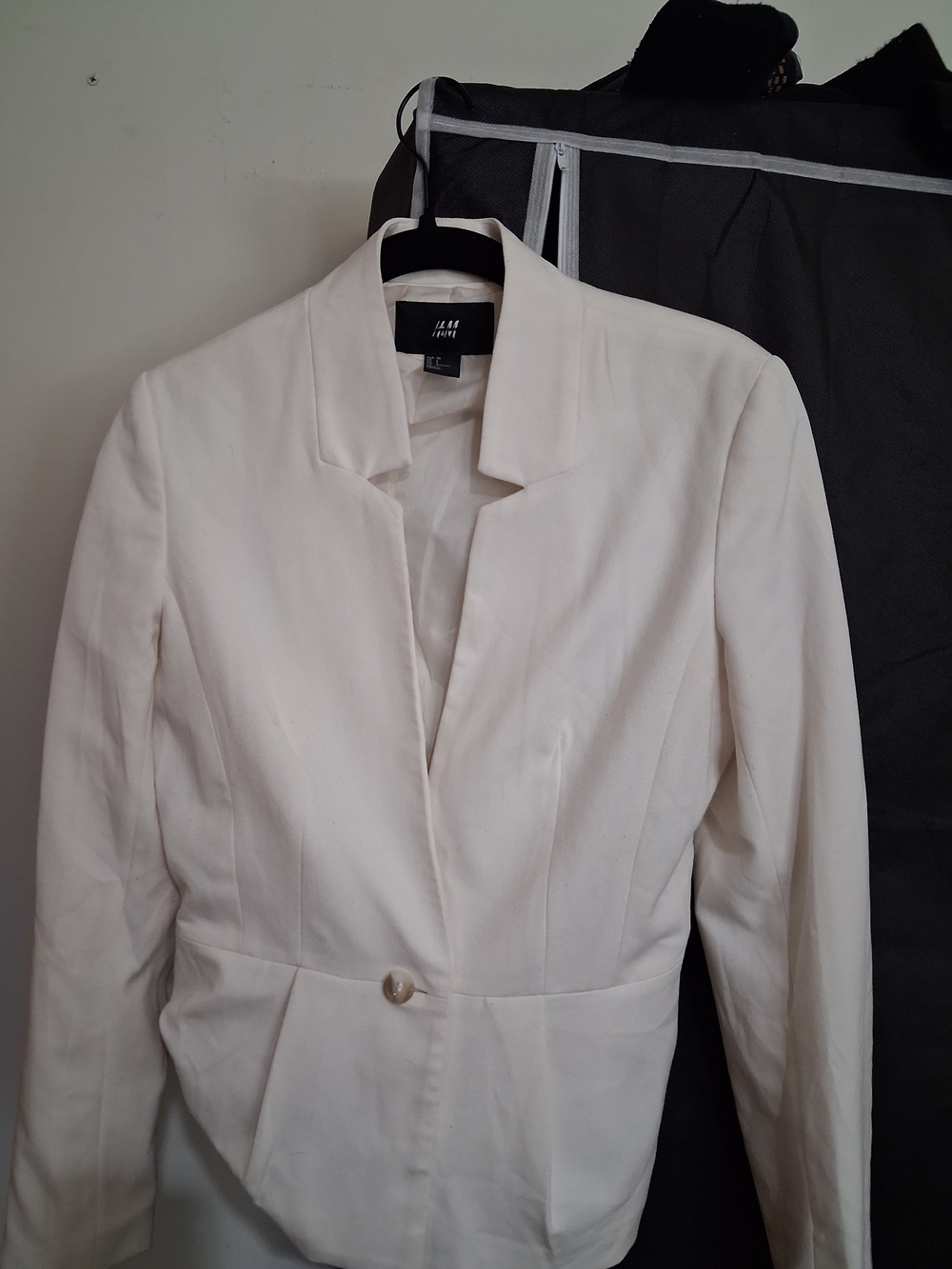 H&M Cream Single-Button Blazer Jacket
